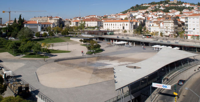 Largo da Devesa City Square in Castelo Branco, Portugal