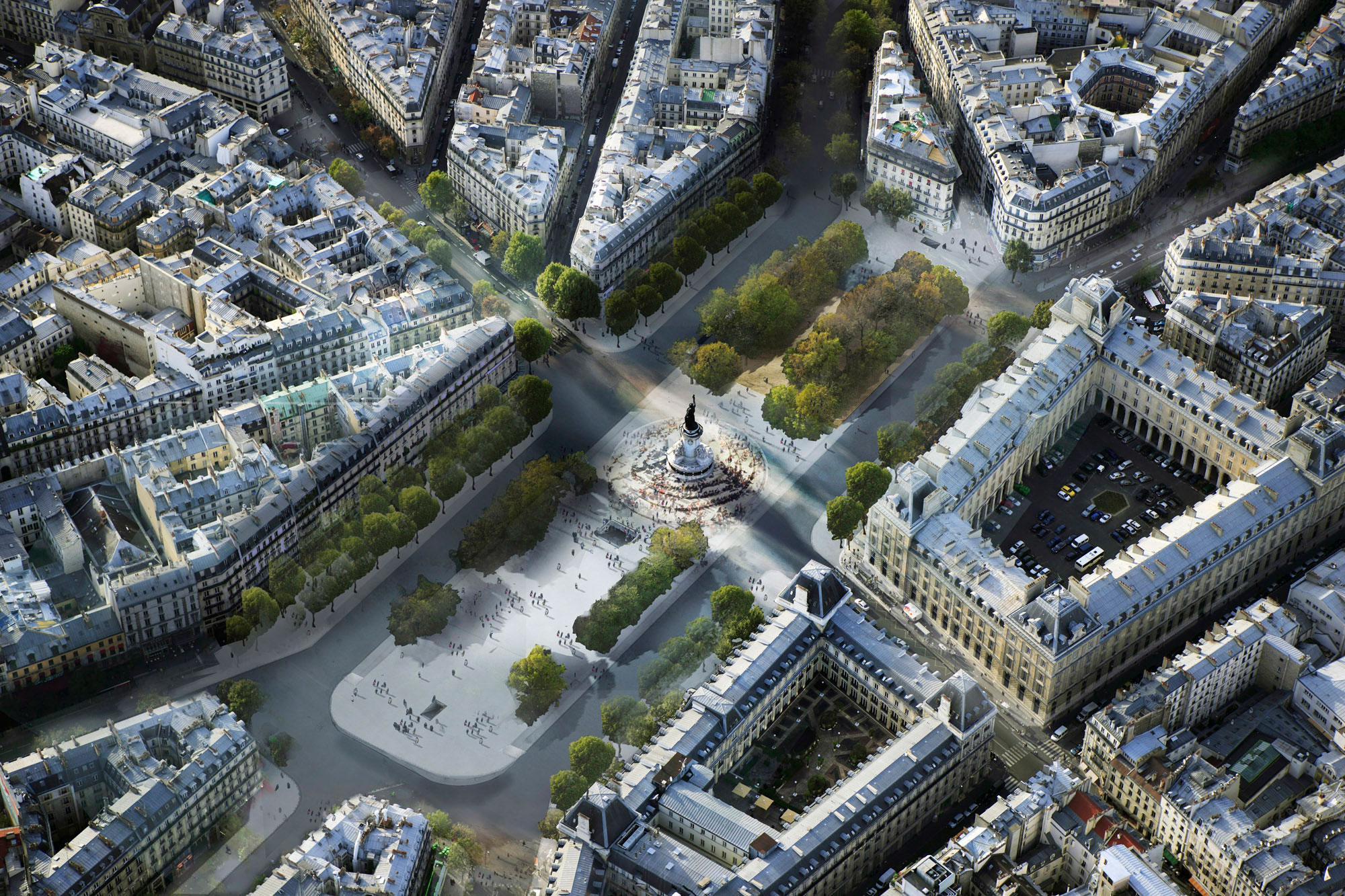 Place de la République in Paris, France