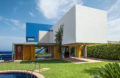 The blue house on the sea